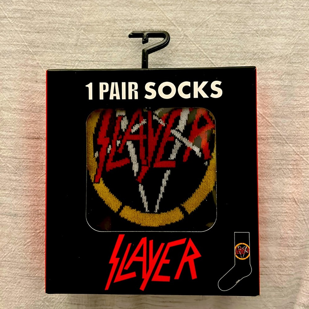 SLAYER logo Socks brand new, sealed in box